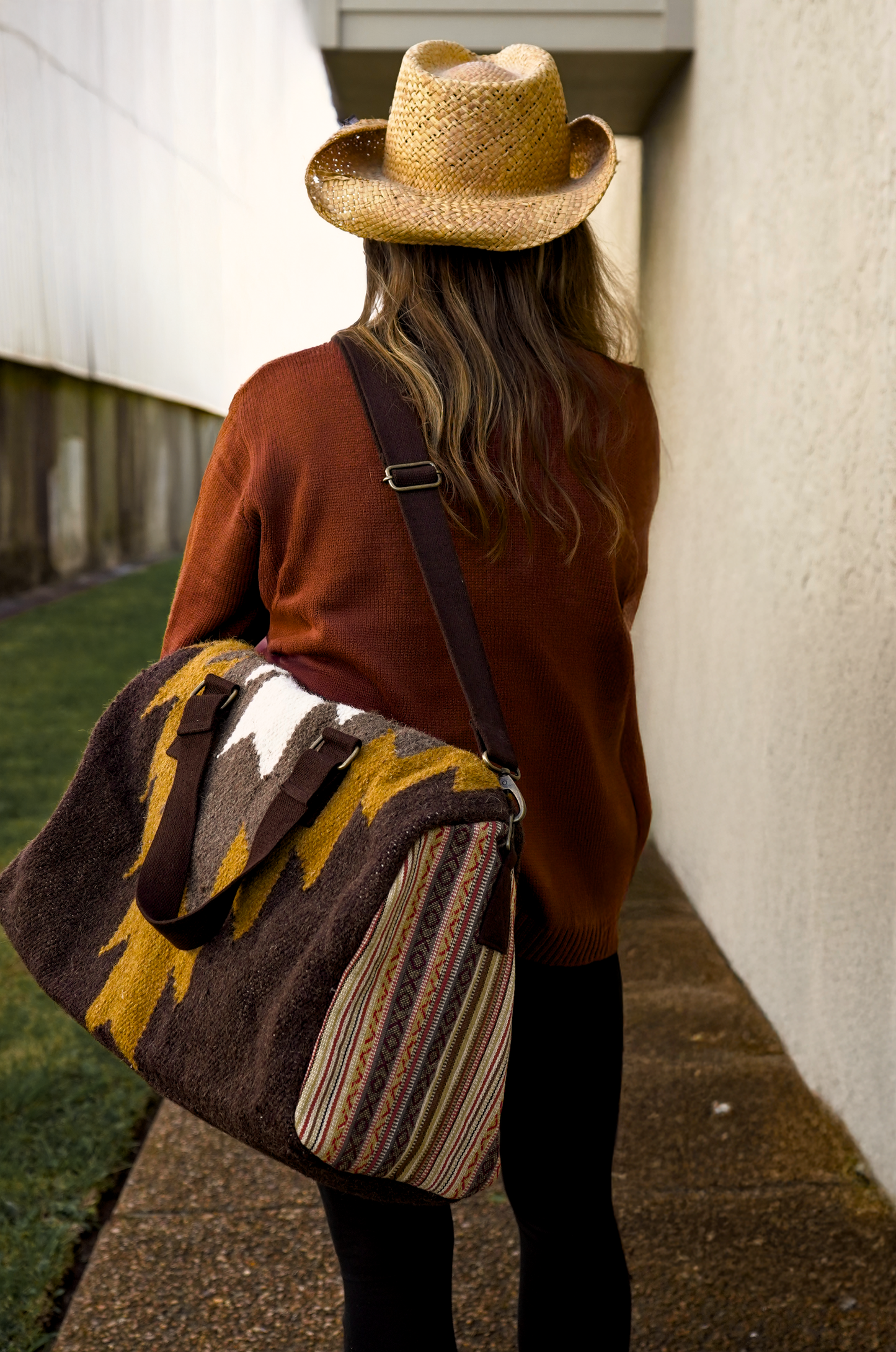 Western Weekend Duffel [Brown, Tan & Cream]