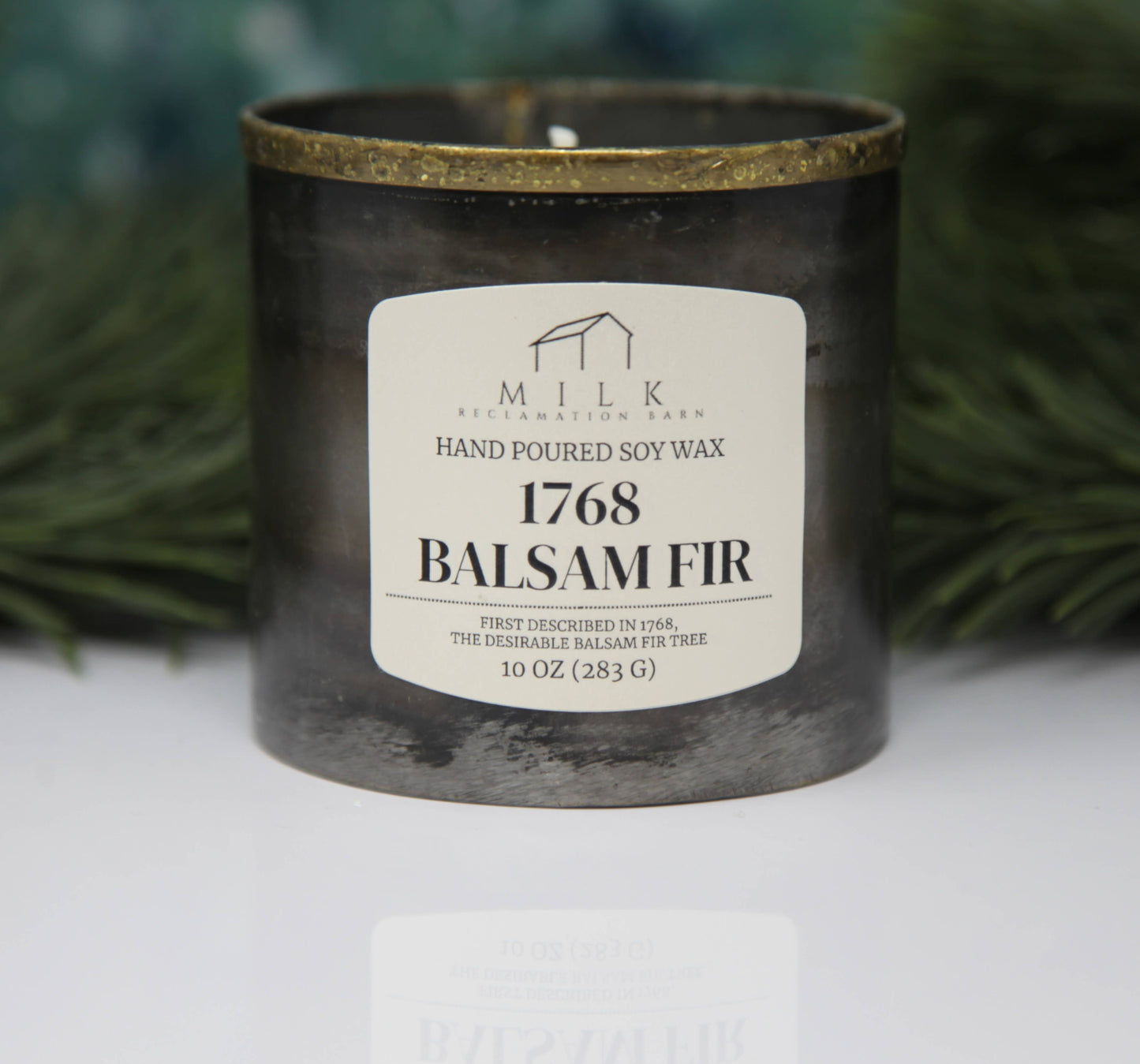 Lakeside Retreat Soy Candle | Rustic Barn Metal 10 oz