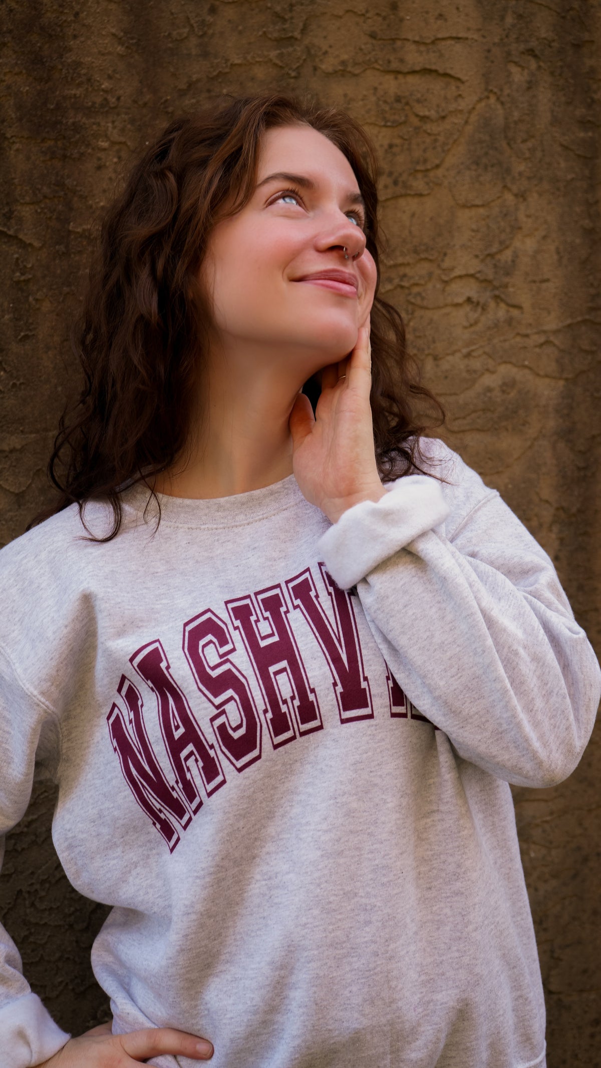 Nashville Varsity Crewneck Sweatshirt [Ash Grey]