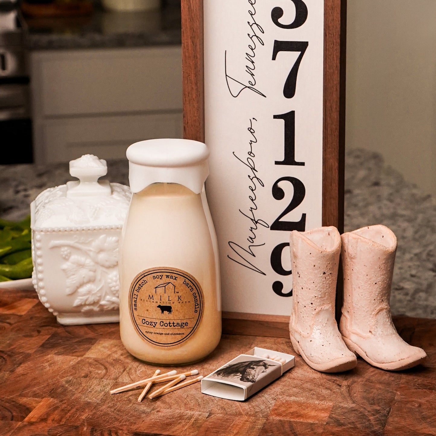 Cozy Cottage | Soy Milk Bottle Candle