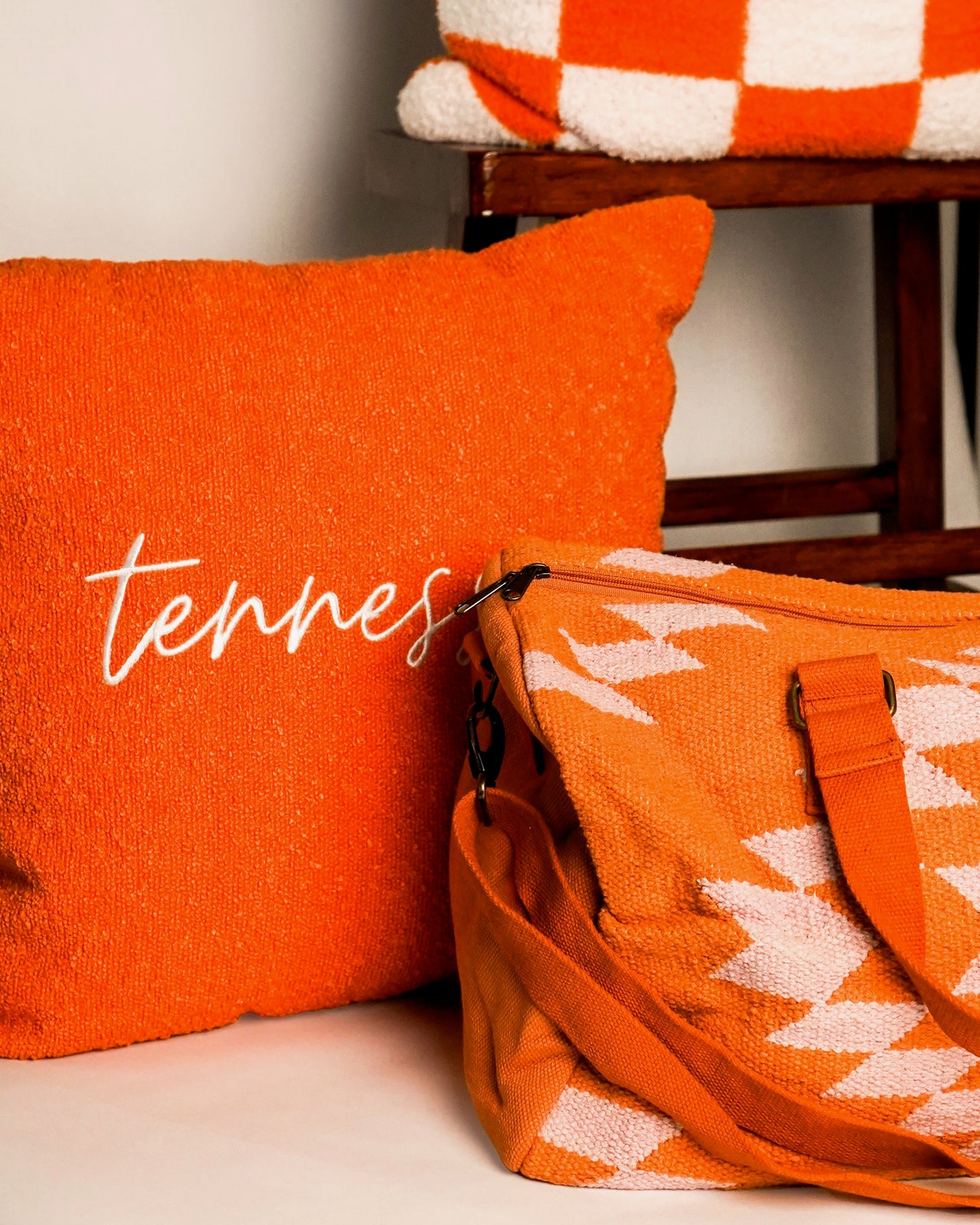 Tennessee Textured Accent Pillow [Orange]