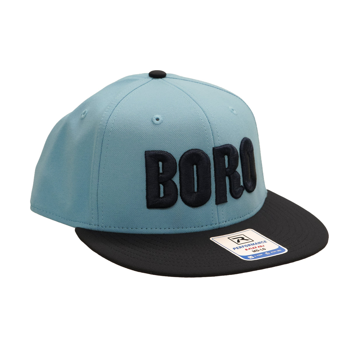 BORO Snapback Hat [Columbia Blue/Navy]