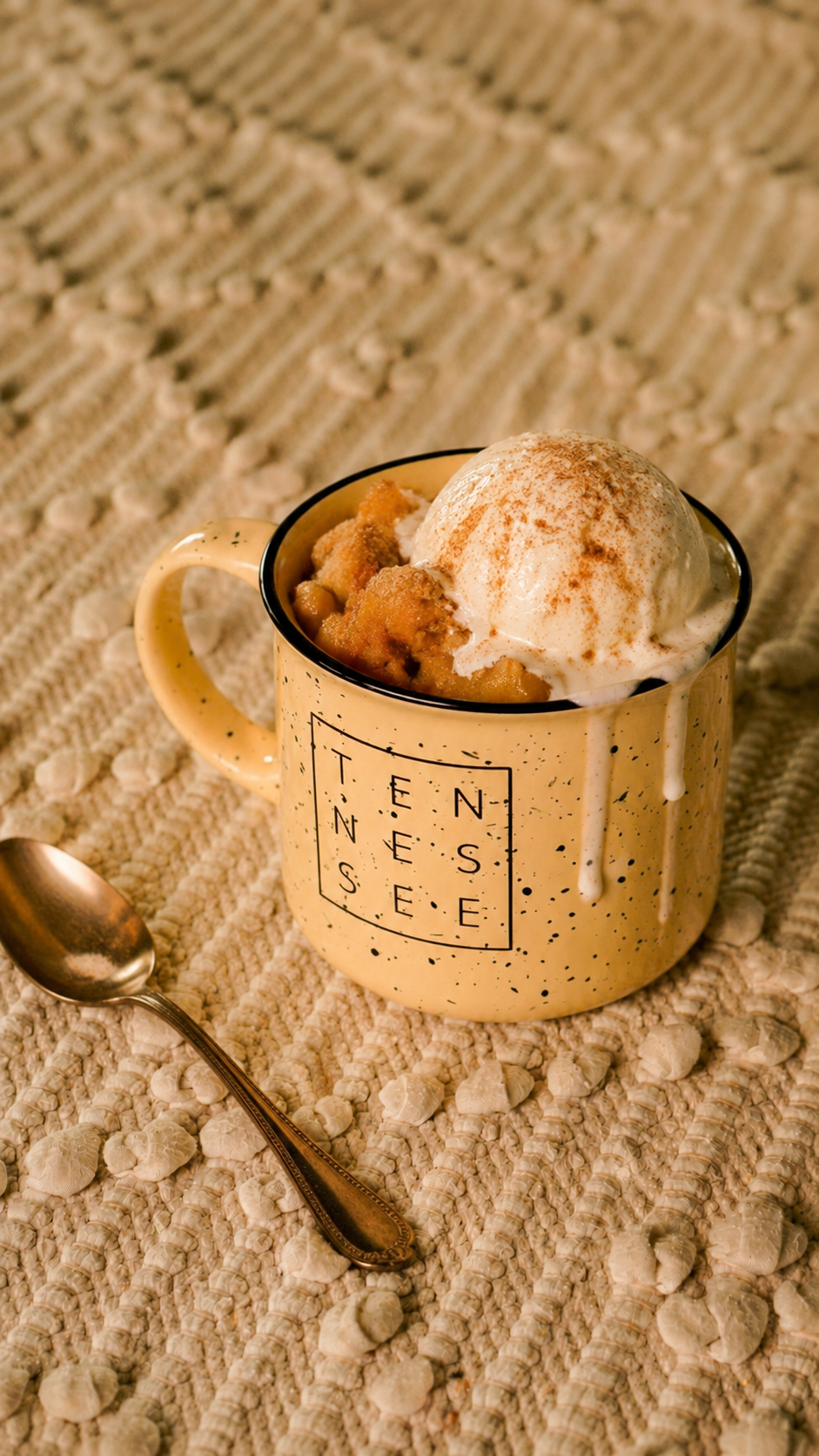 Tennessee Square© Campfire Mug | Speckled Ceramic Coffee Cup [Yellow]