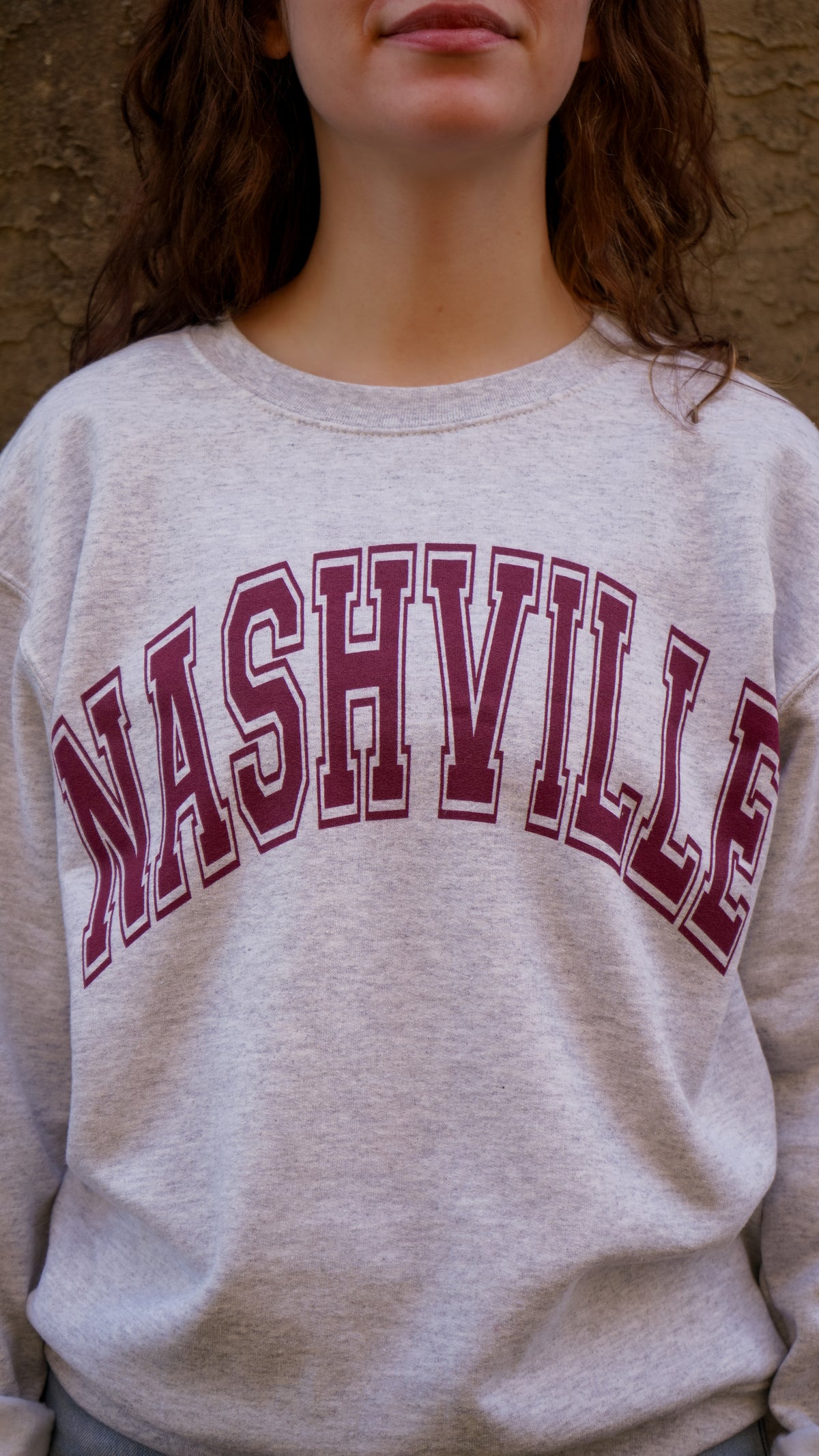 Nashville Varsity Crewneck Sweatshirt [Ash Grey]