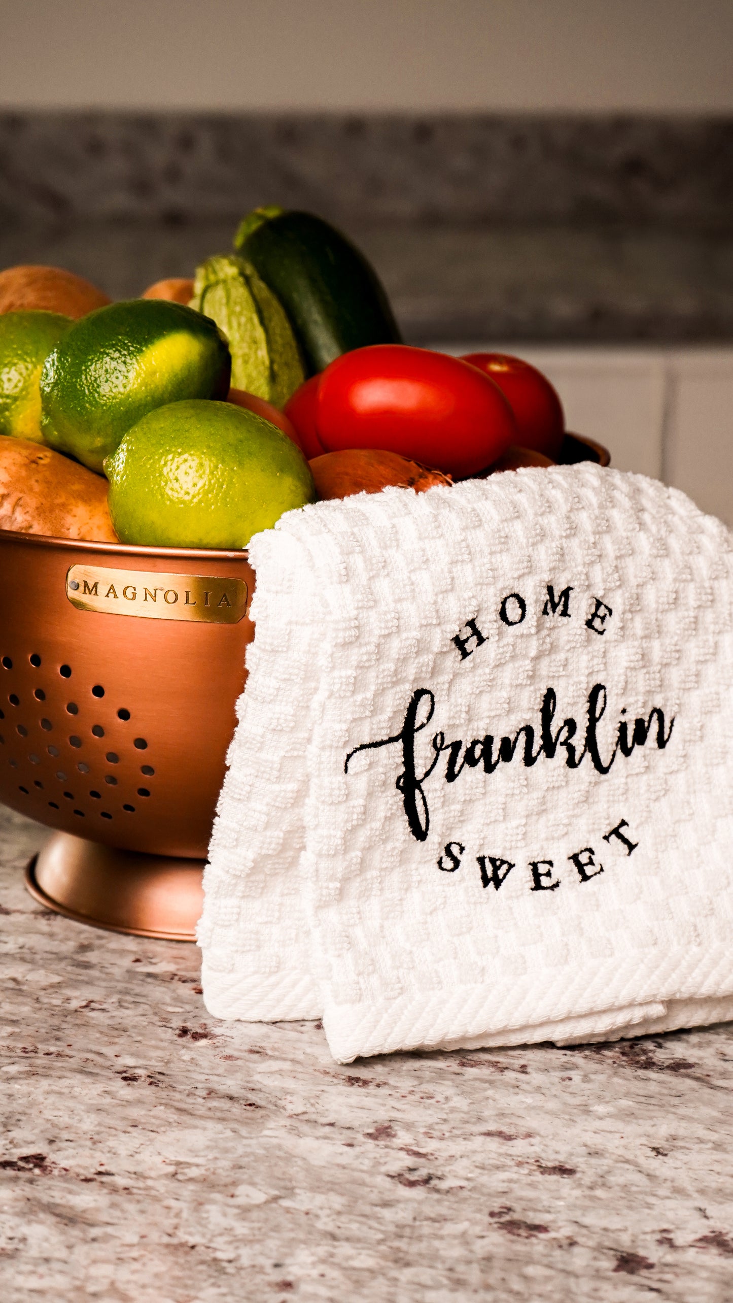 Home Sweet Franklin Tea Towel | Waffle Kitchen Towel