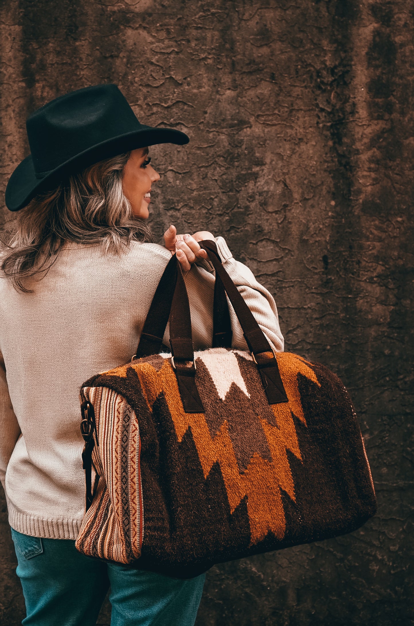 Western Weekend Duffel [Brown, Tan & Cream]