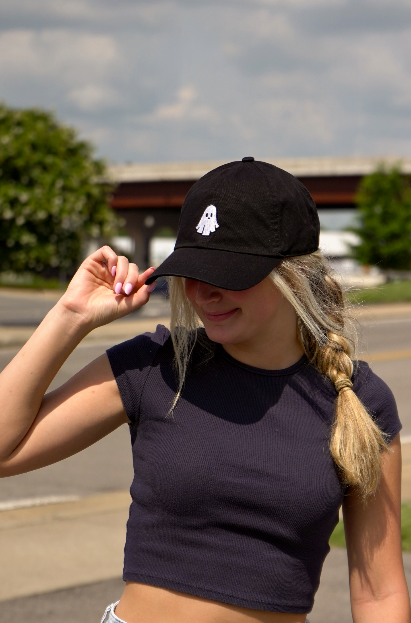 Ghost Baseball Cap [Black]