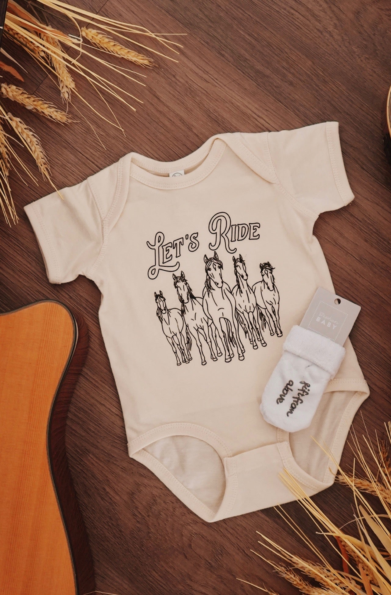 Let's Ride Onesie [Natural]