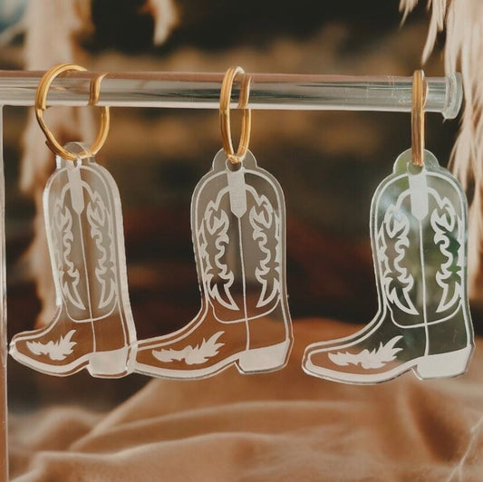 Classic Boot Acrylic Keychain [Clear]