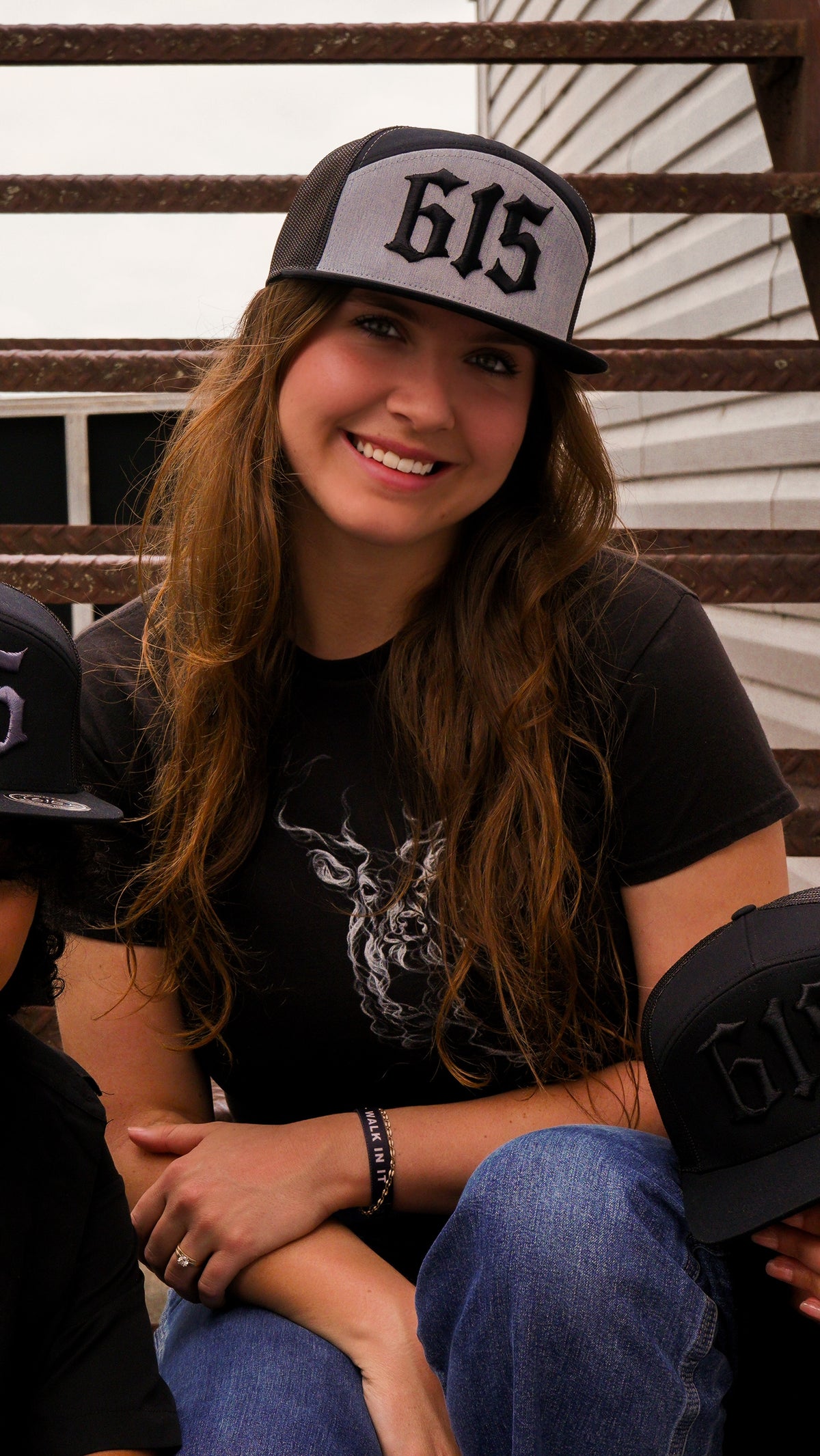 615 7 Panel Trucker Hat | Black Collection