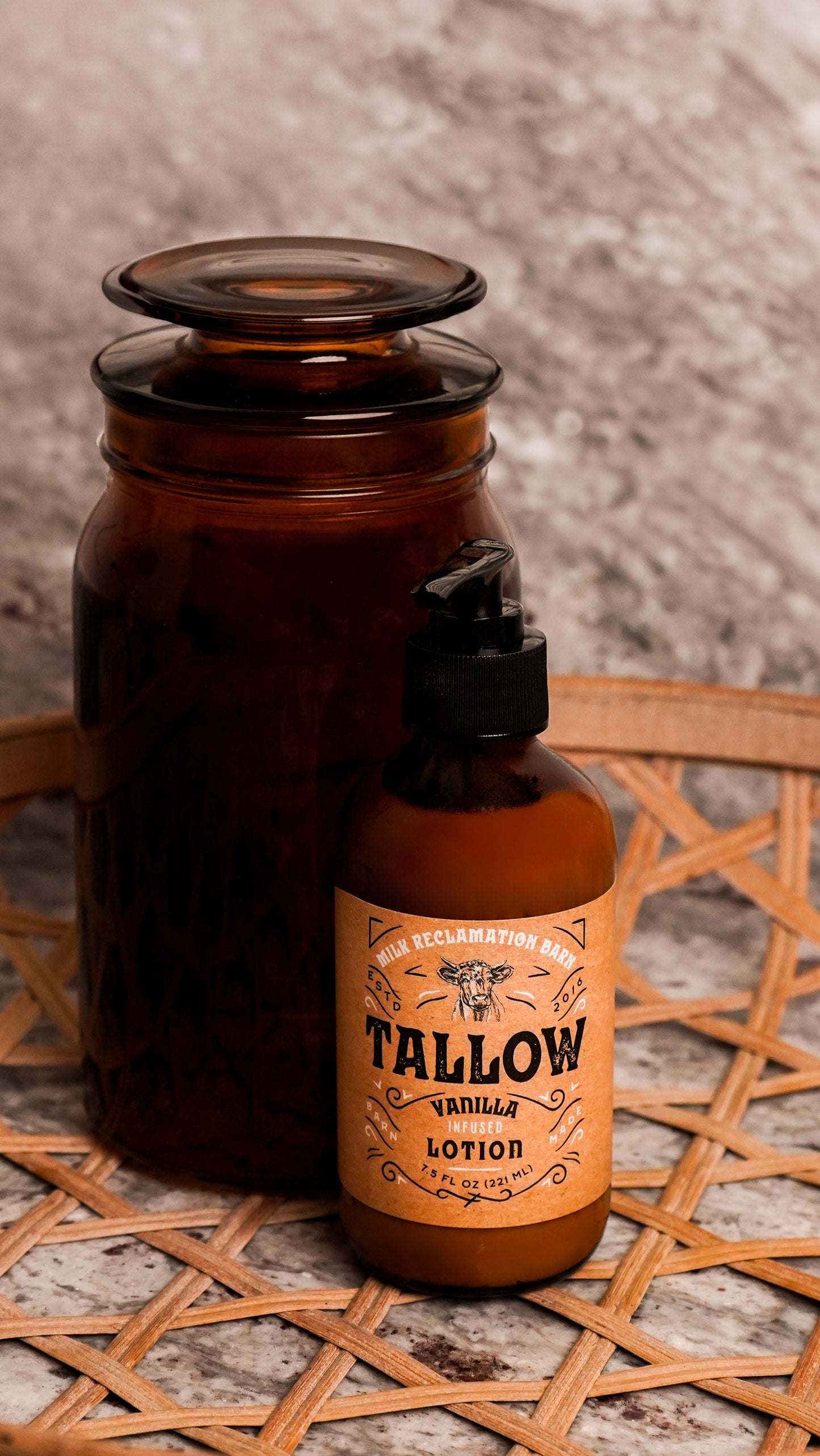 Vanilla Tallow Lotion | Body Cream 7.5 oz Bottle