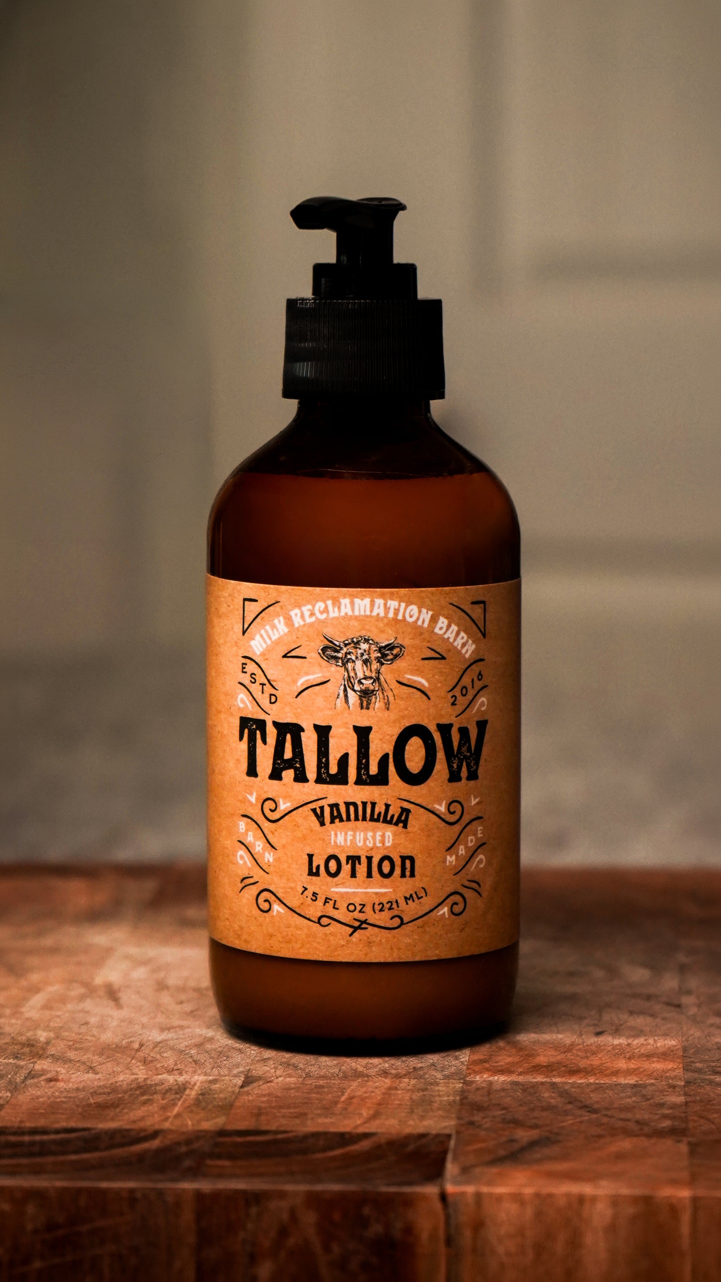 Vanilla Tallow Lotion | Body Cream 7.5 oz Bottle