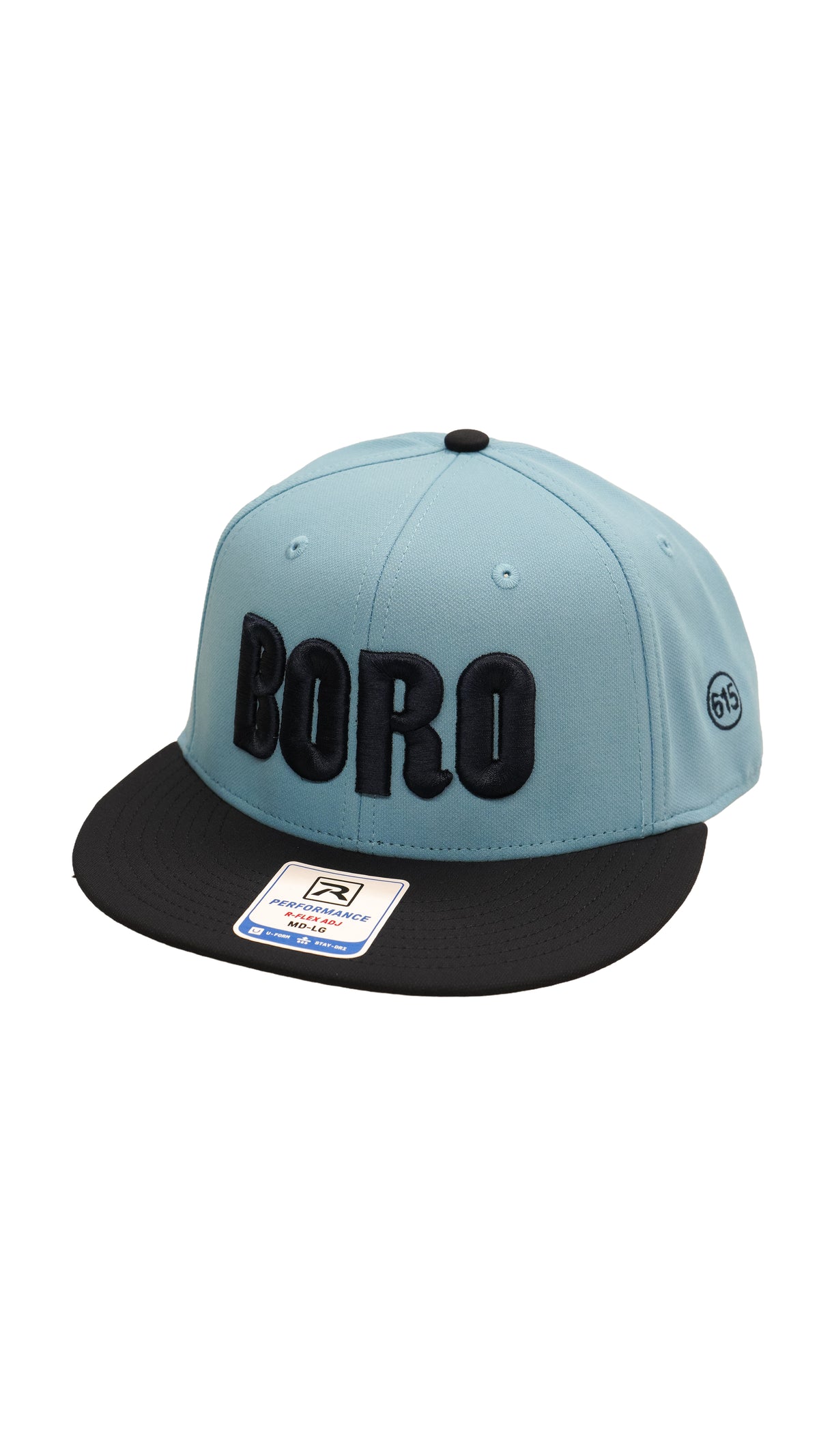BORO Snapback Hat [Columbia Blue/Navy]