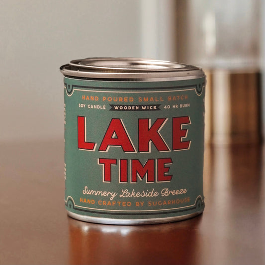 Lake Time Soy Candle | Vintage Paint Can