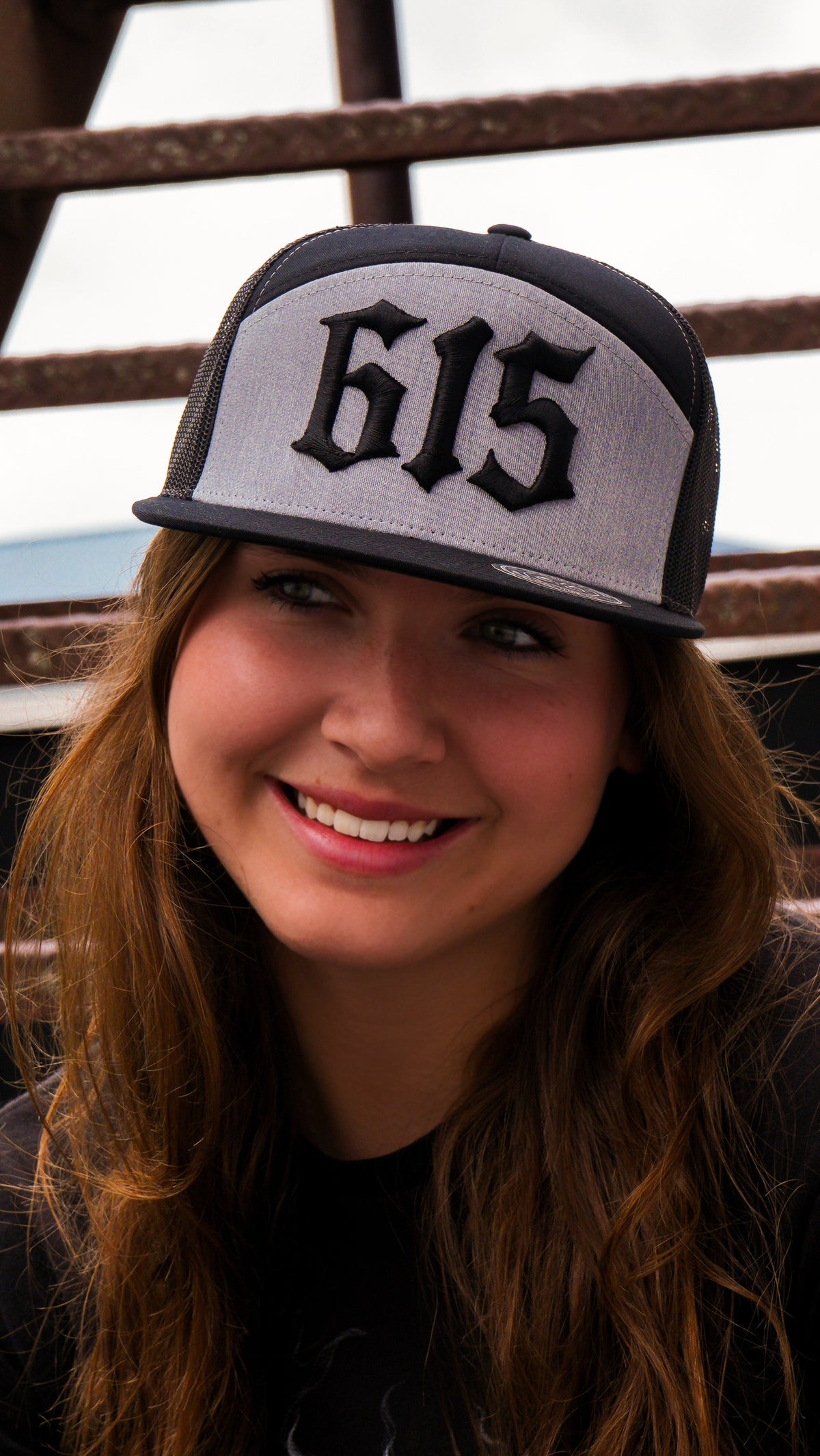 615 7 Panel Trucker Hat | Black Collection