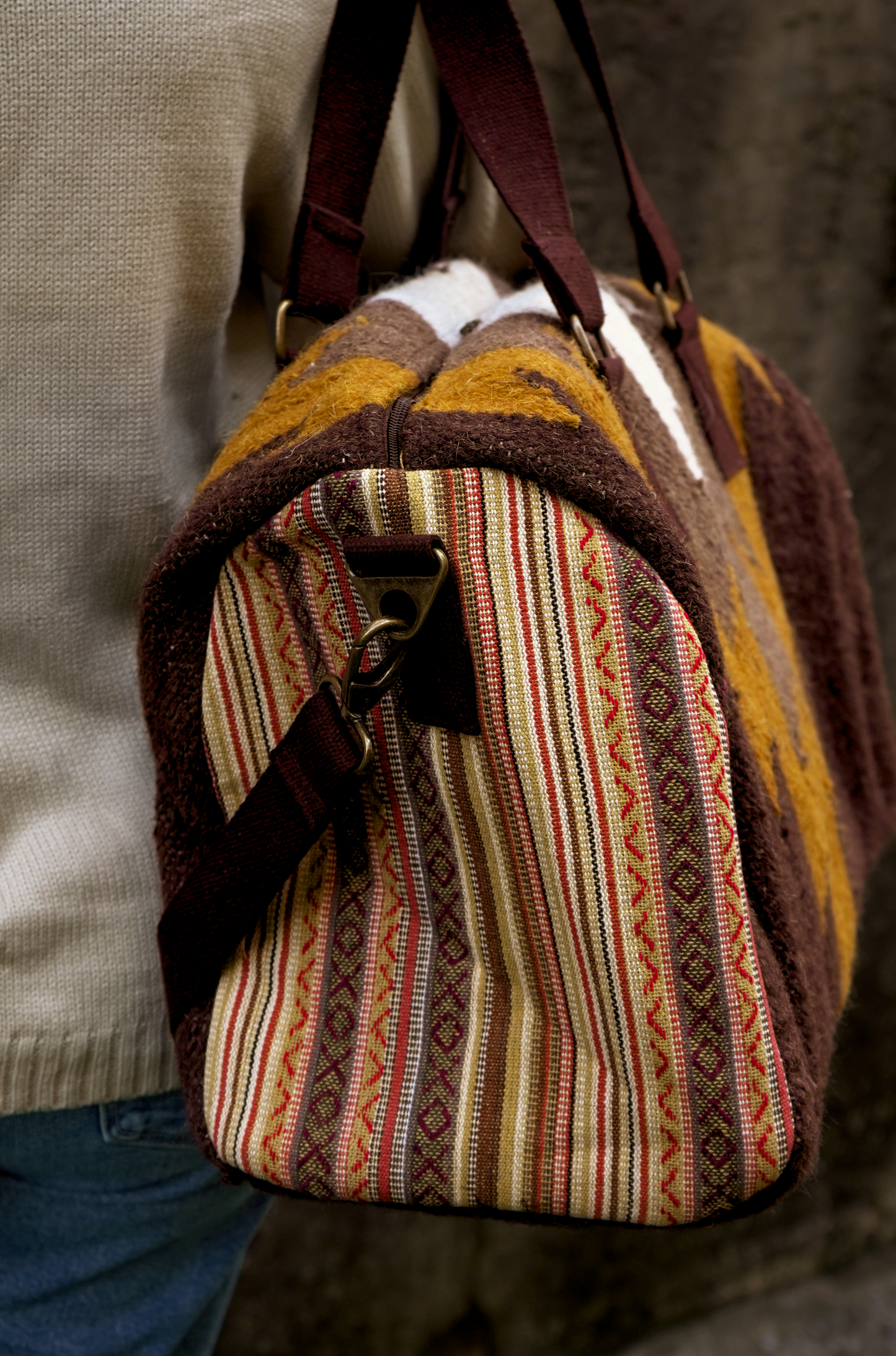 Western Weekend Duffel [Brown, Tan & Cream]