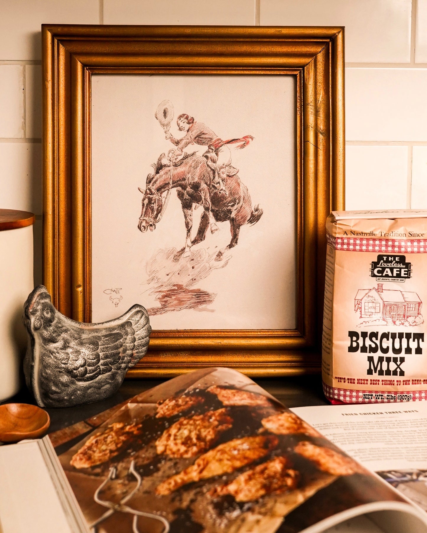 Vintage Cowgirl Rodeo Framed Prints (Set of 2)