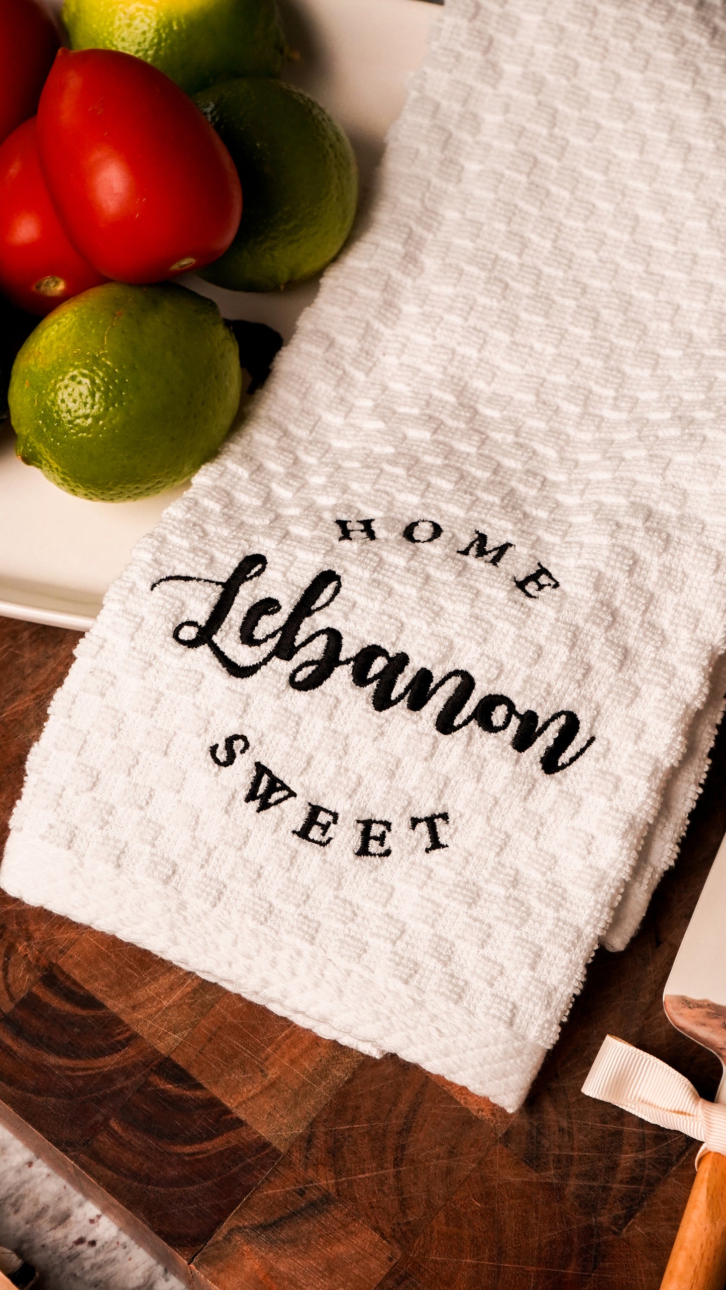 Home Sweet Lebanon Tea Towel | Waffle Kitchen Towel