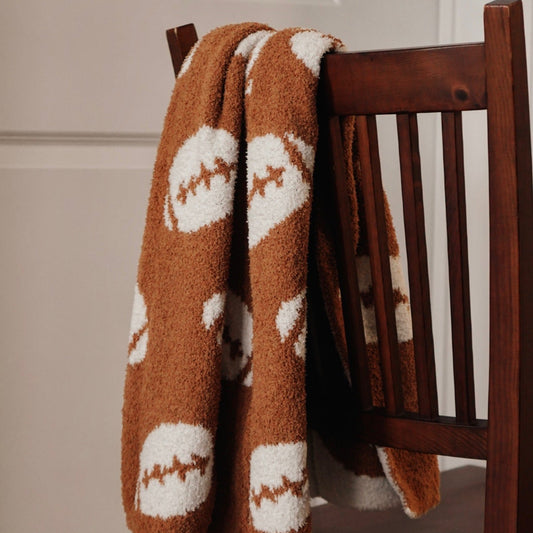 Football Pattern Throw Blanket