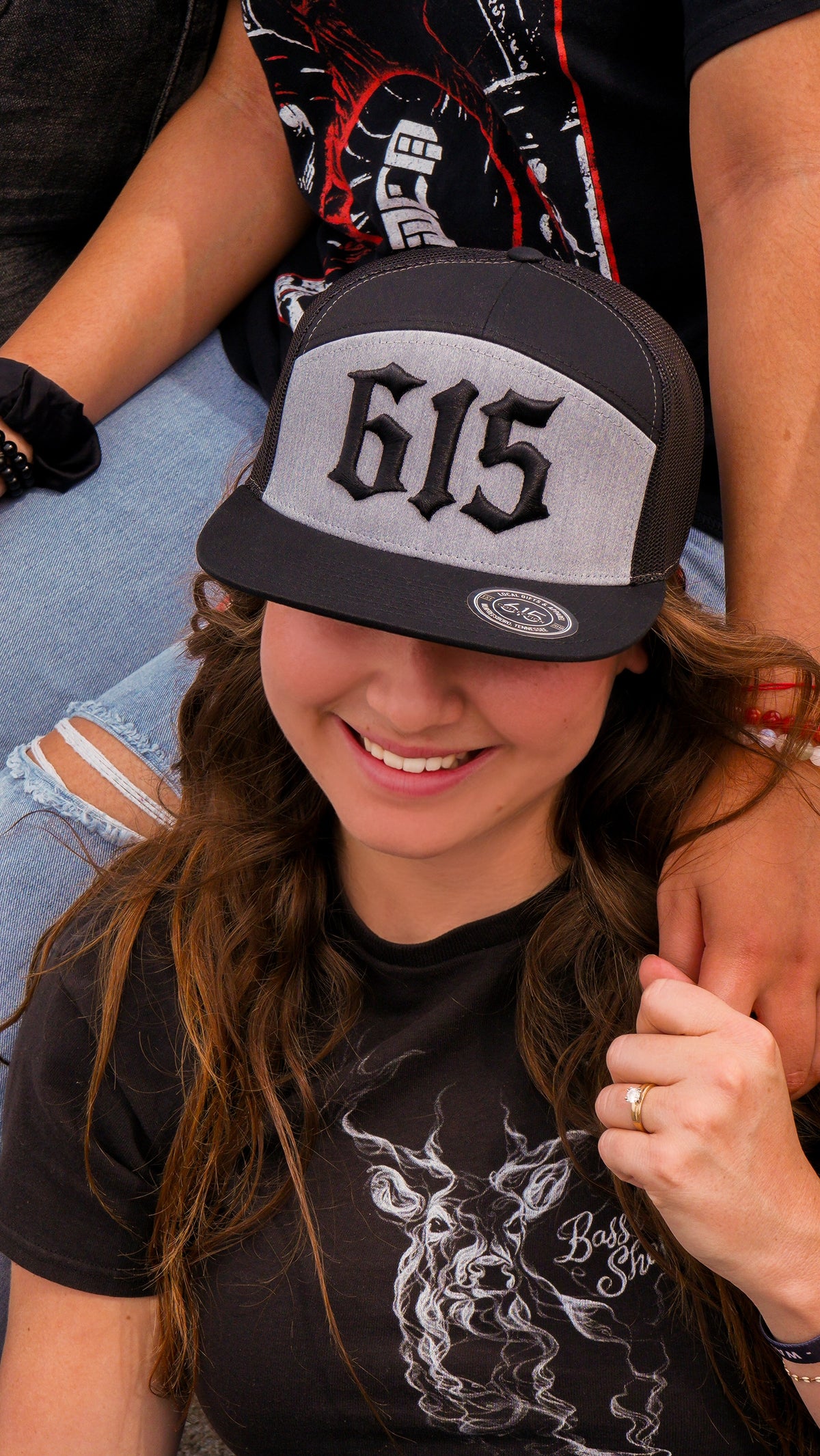 615 7 Panel Trucker Hat | Black Collection