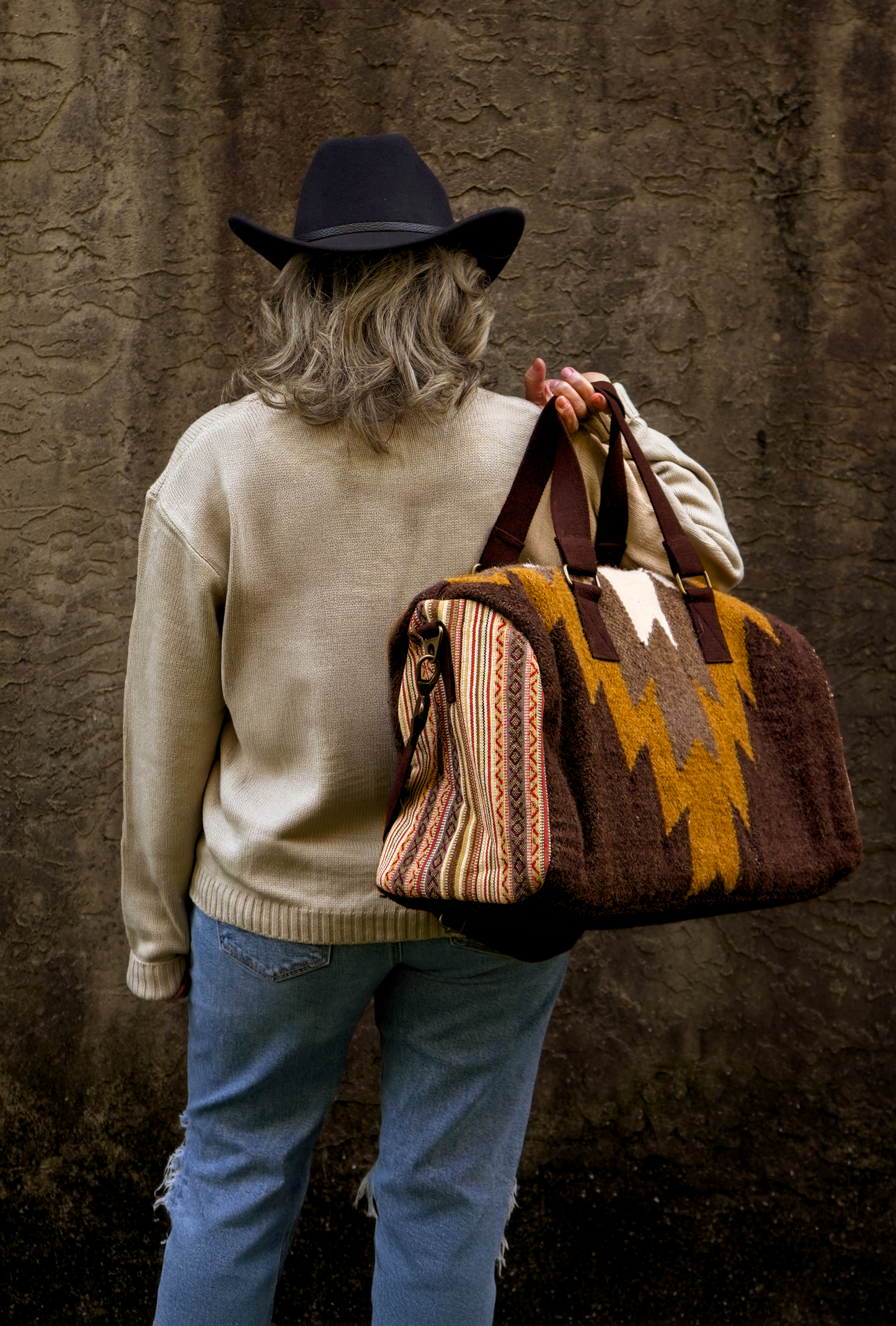 Western Weekend Duffel [Brown, Tan & Cream]