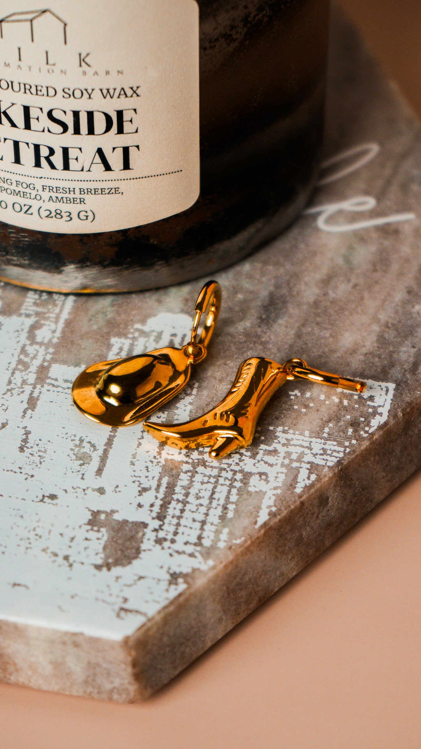 Cowboy Boot + Hat 18K Gold Plated Earrings