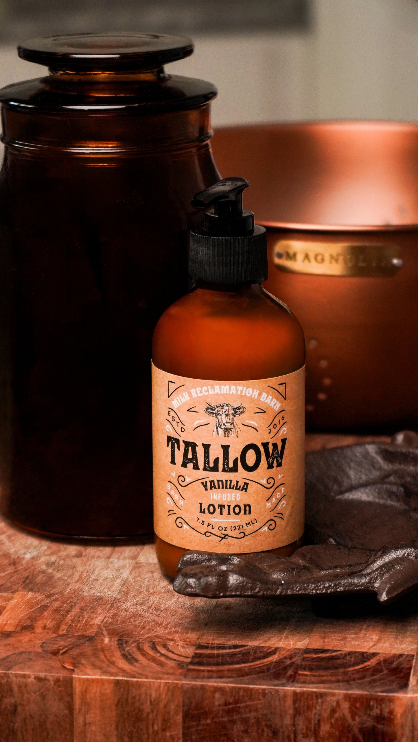 Vanilla Tallow Lotion | Body Cream 7.5 oz Bottle