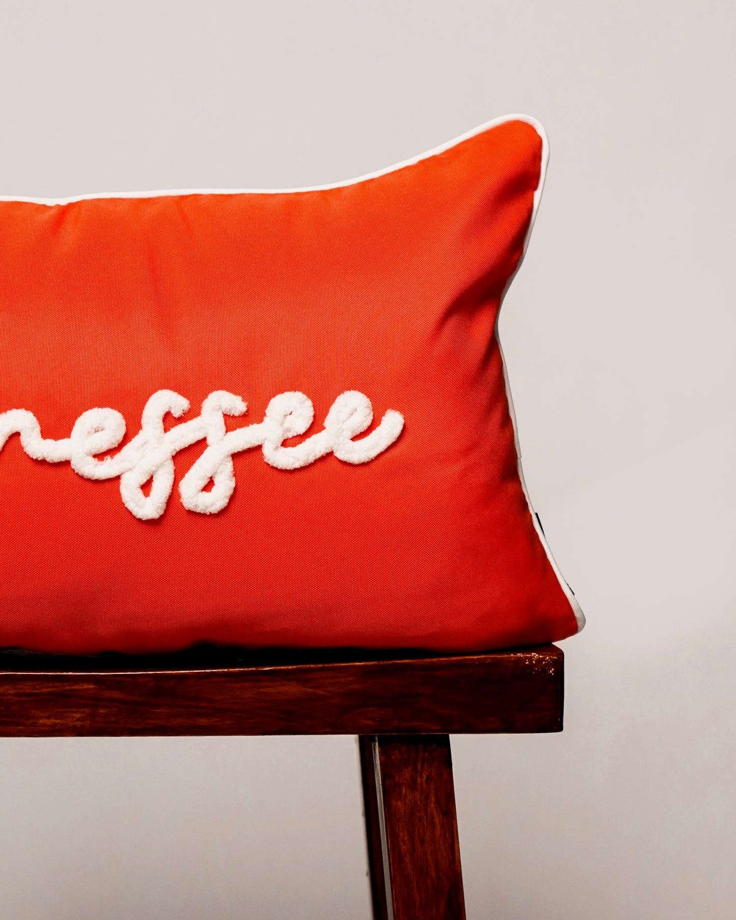 Puff Embroidered Tennessee Accent Pillow [Orange]