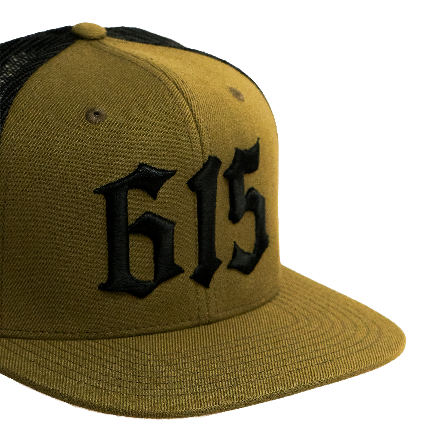 615 Wool Flatbill Trucker Hat [Loden/Black]