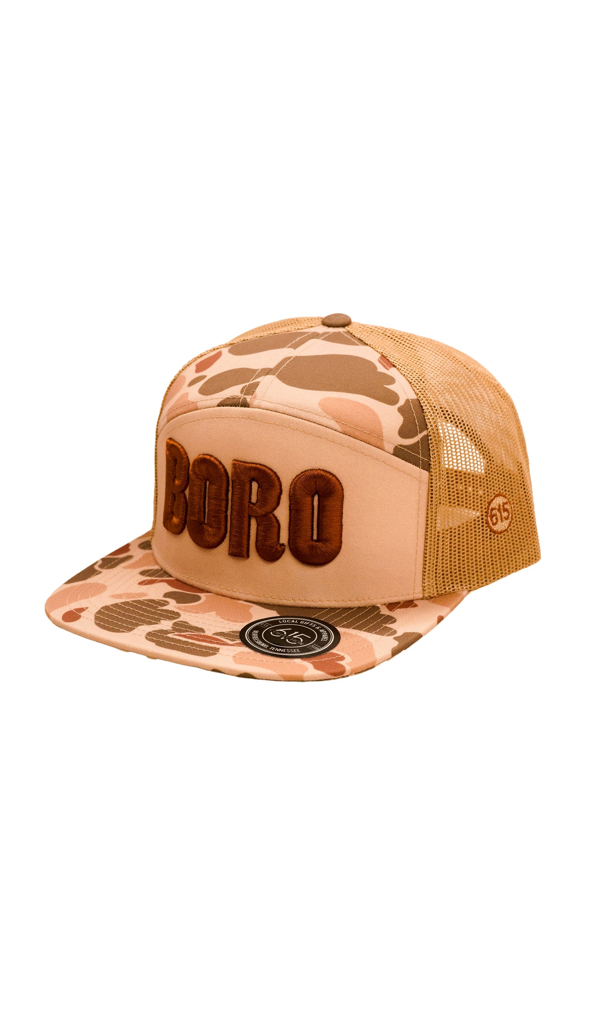 BORO 3D 7-Panel Trucker Hat [Harvest Duck Camo/Sandstone]