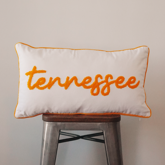 Tennessee Embroidered Lumbar Pillow