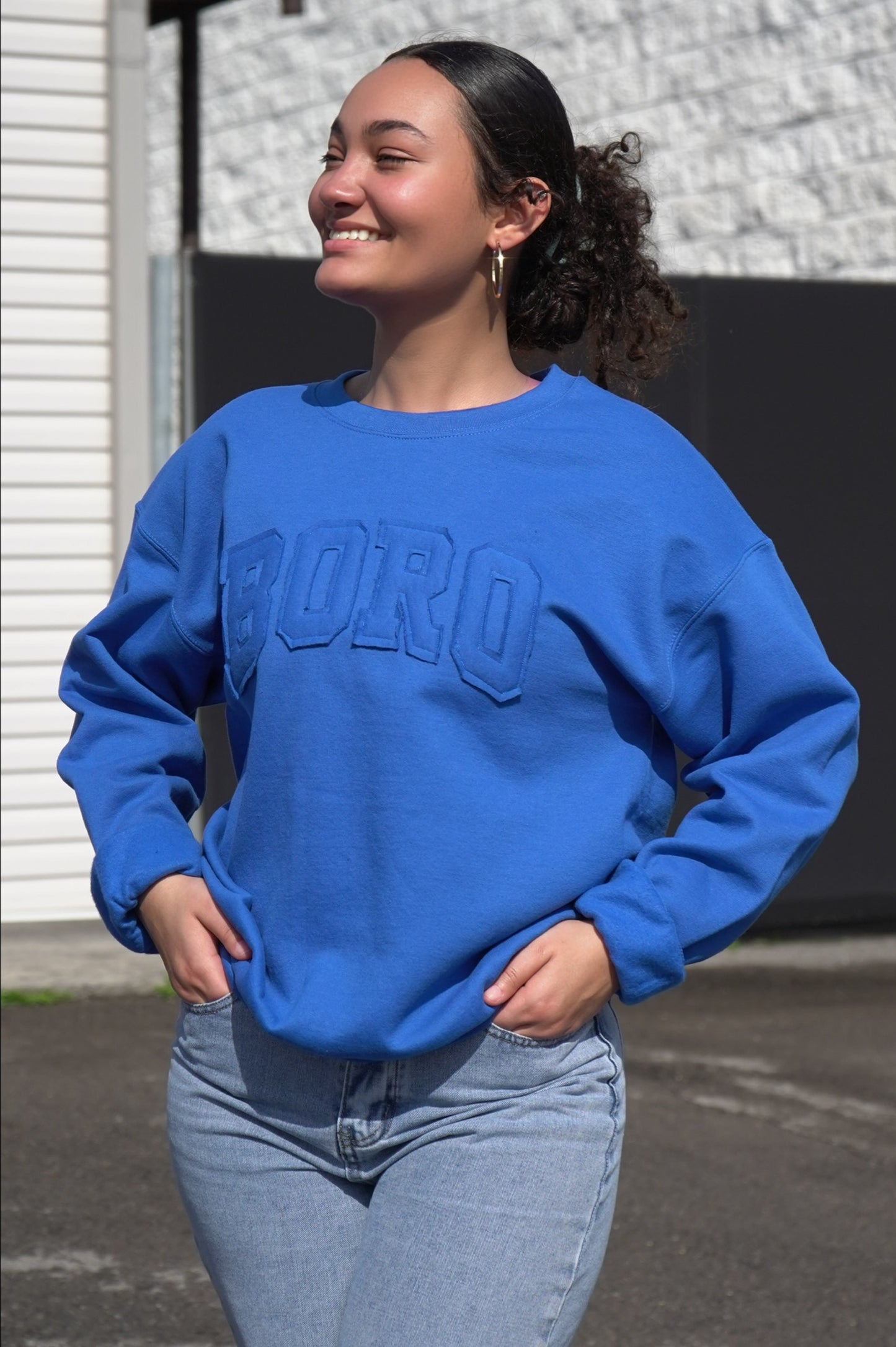 Boro Vintage Block Comfort Crew [Royal]