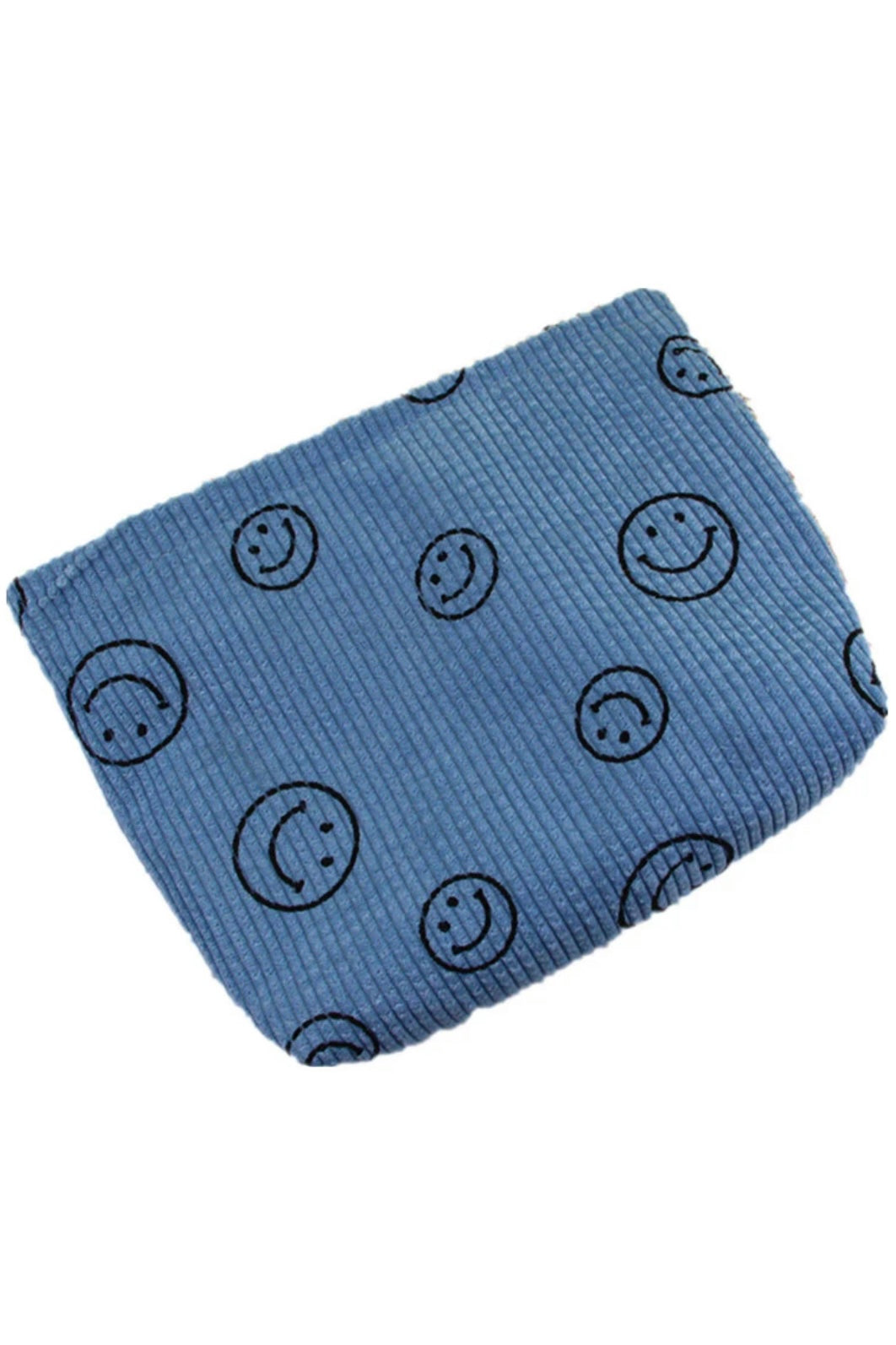 All Smiles Corduroy Clutch [Blue]