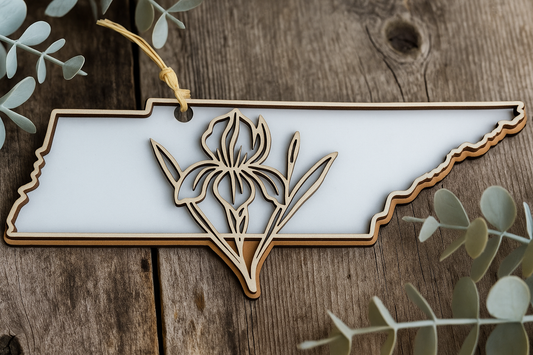 Home Blooms Here™ Tennessee Iris Ornament