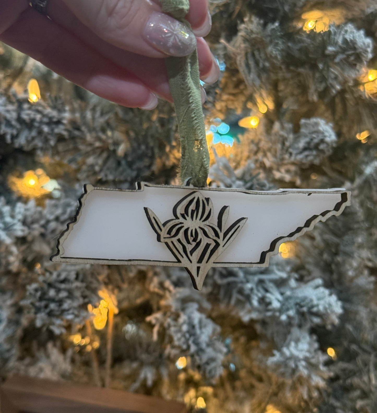 Home Blooms Here™ Tennessee Iris Ornament