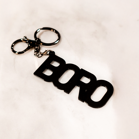 Boro Acrylic Keychain [Matte Black]