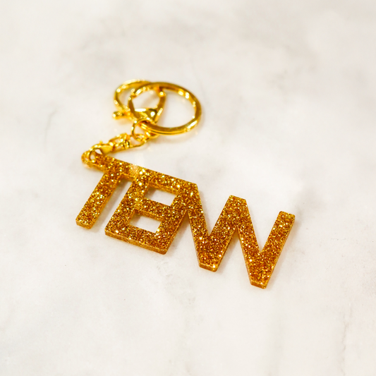 Tenn Glitter Acrylic Keychain [Gold]