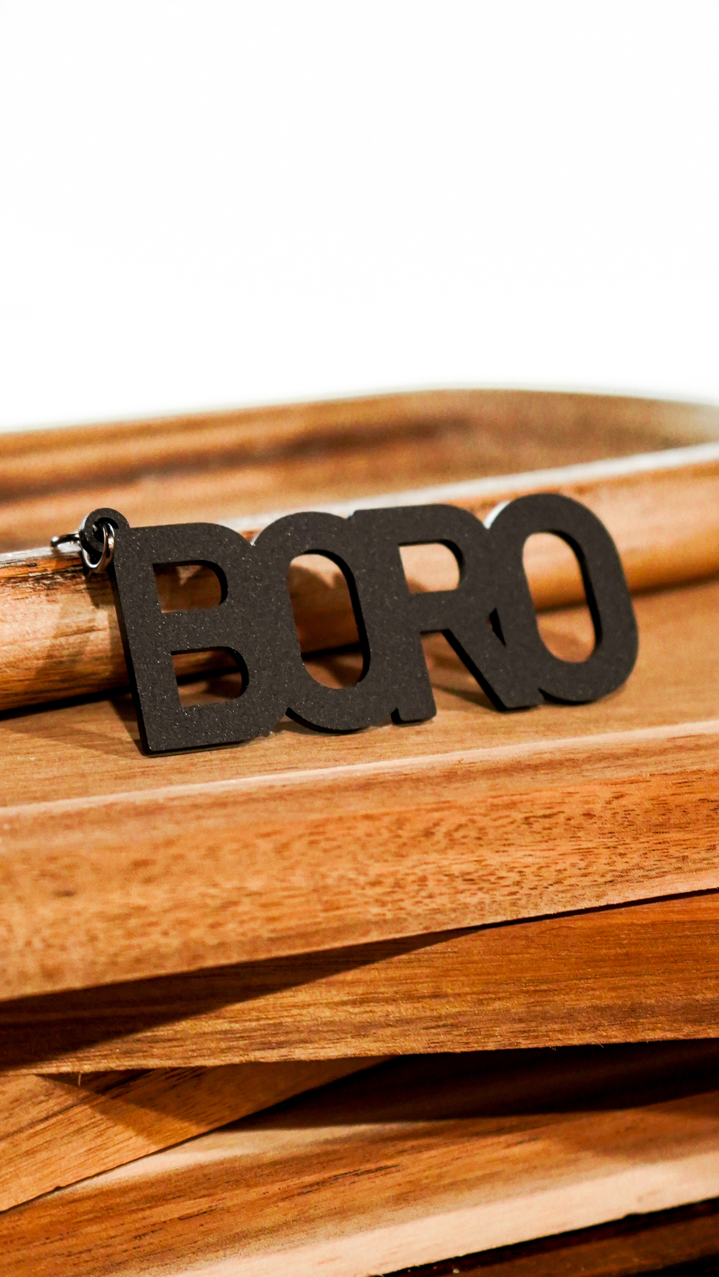 Boro Acrylic Keychain [Matte Black]