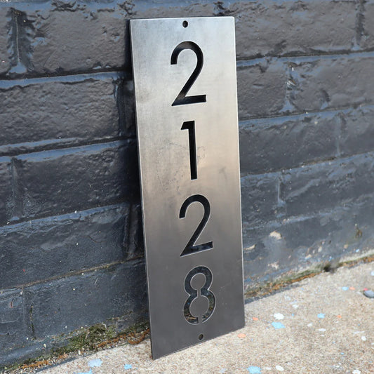 Custom Raw Metal Address Sign