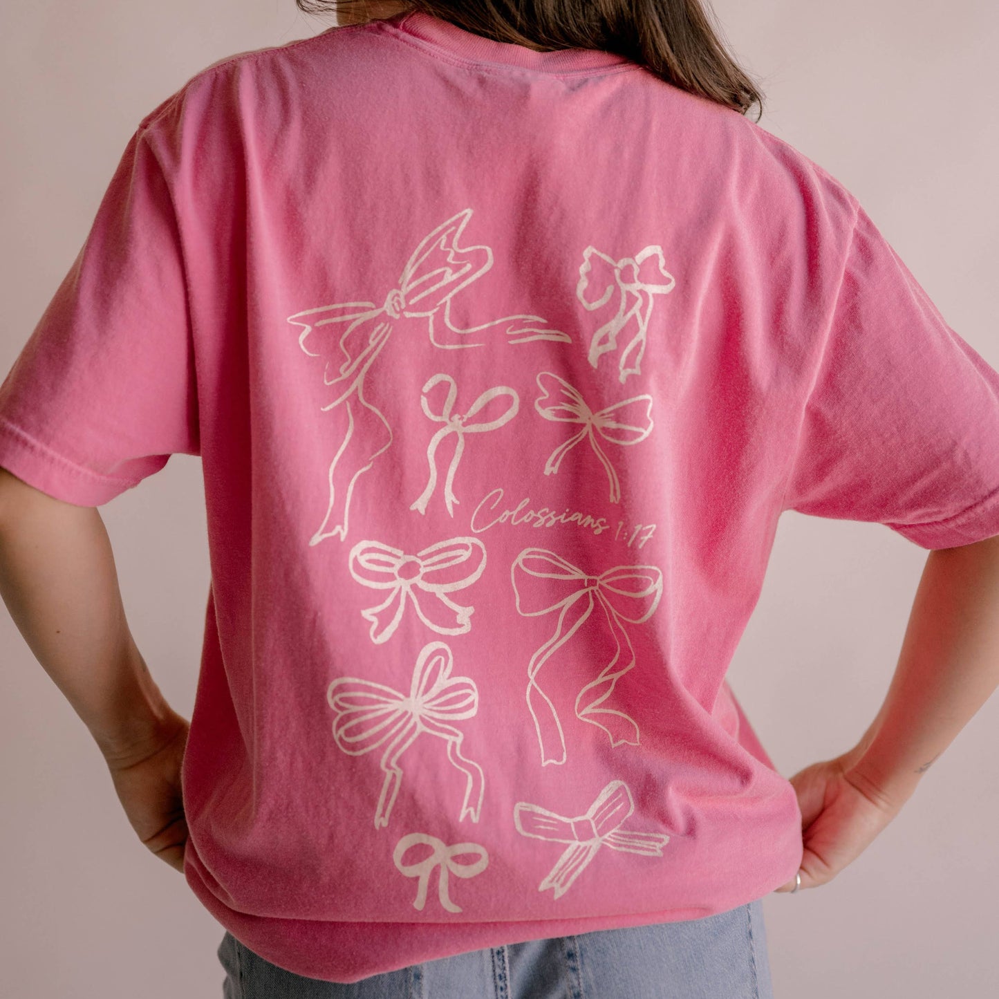 He Holds All Together Faith Tee [Pink]