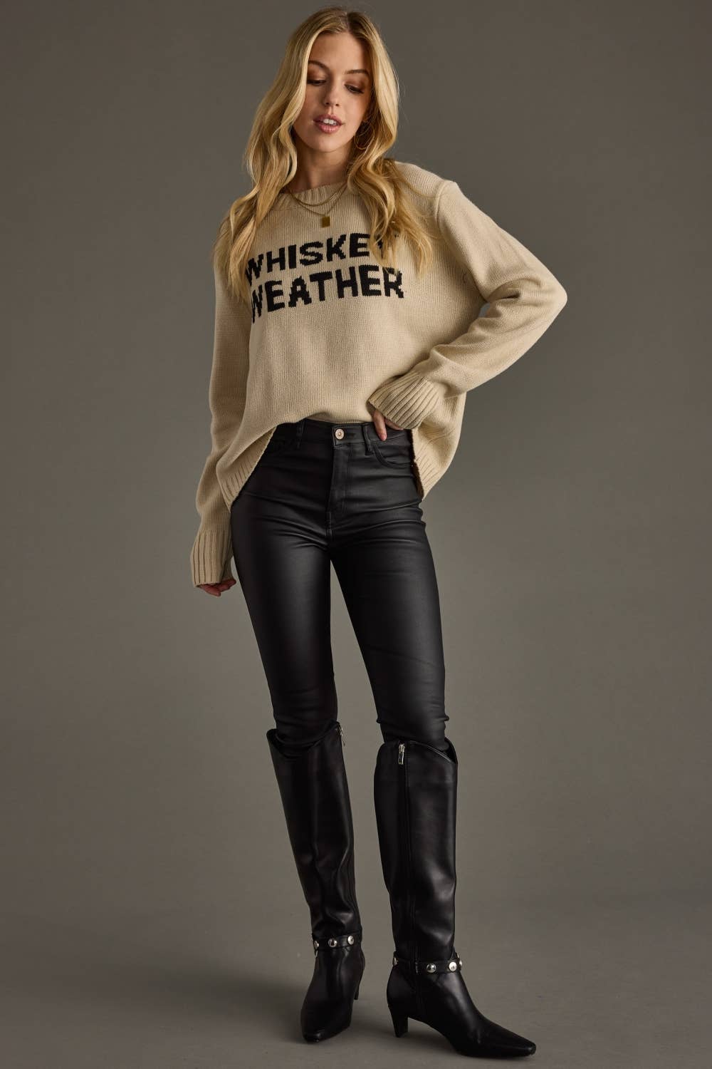 Whiskey Weather Sweater [Lt. Tan]