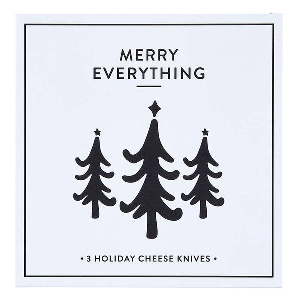 Holiday Cheese Knives Book Box - Set of 3