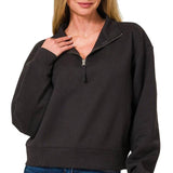 Heritage Quarter Zip Pullover [Black]