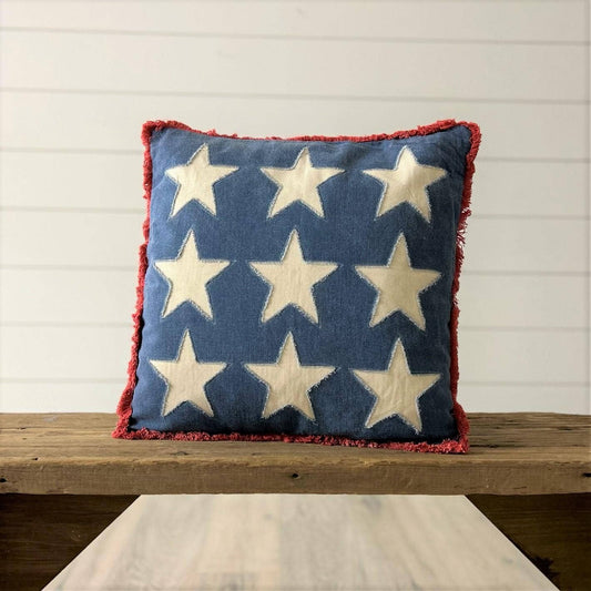 Stonewashed Americana Stars Pillow