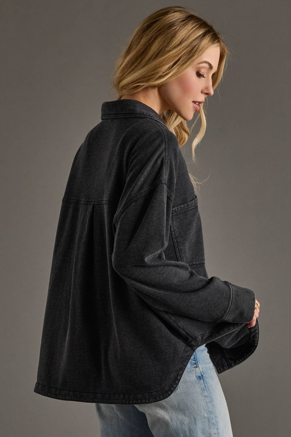 Super Soft Button Up Shirt [Black]