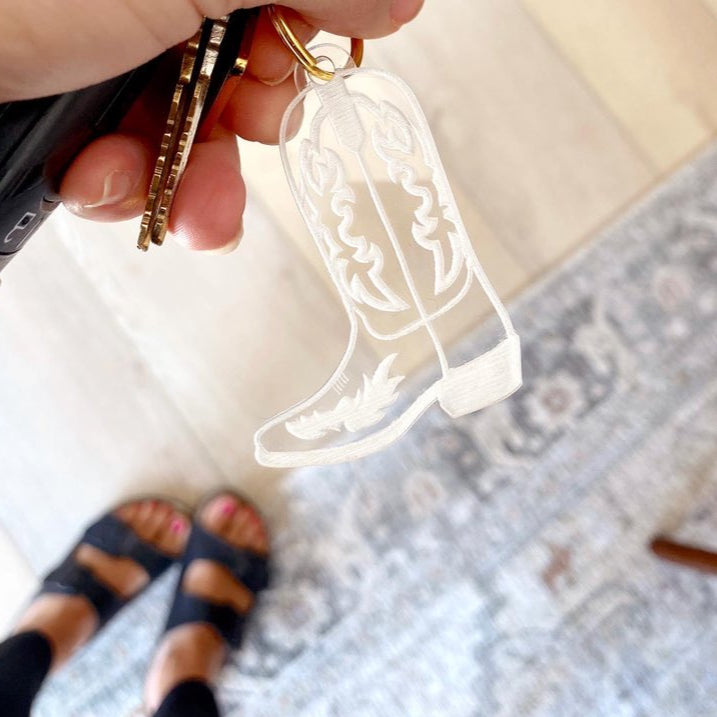 Classic Boot Acrylic Keychain [Clear]