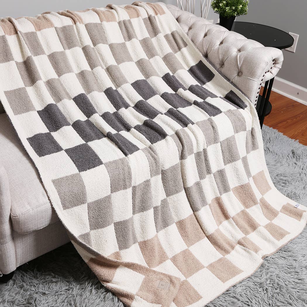 Checkered Reversible Throw Blanket