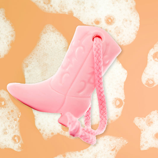 Pink Cowboy Boot Soap on a Rope