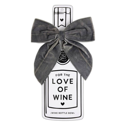 Velvet Wine Bottle Bow [Charcoal]