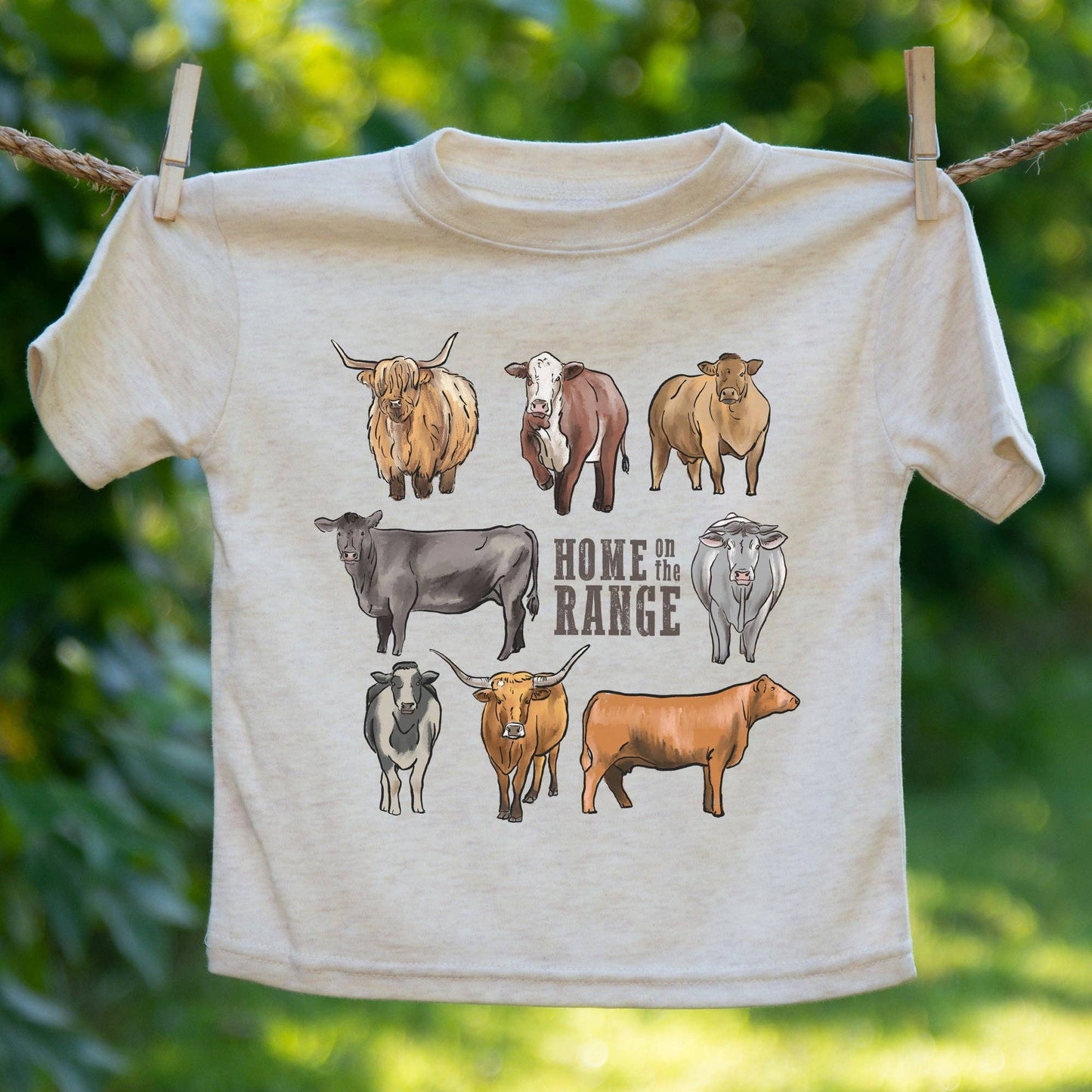 Home on the Range Country Western Toddler Tee [Natural]